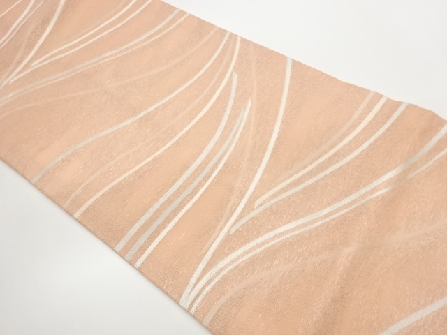 絽曲線模様織出し名古屋帯